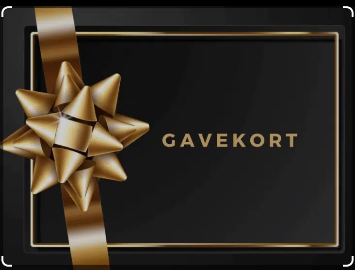 A gift voucher, black with gold details
